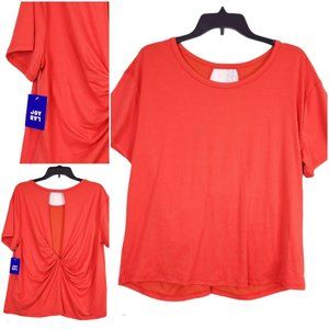 Joy Lab Short Sleeve Tee Open Knotted Back Detail